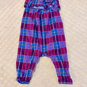 Tea! Plaid Jumpsuit in Purple, Burgundy, and Blue!